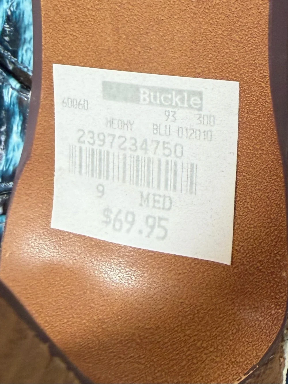 4/$20 Naughty Monkey Teal and Black Studded High Heel Pumps